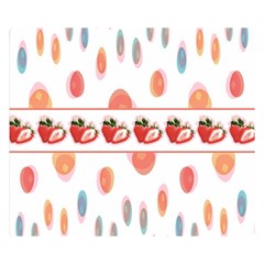 Strawberries Double Sided Flano Blanket (small) 