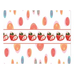 Strawberries Double Sided Flano Blanket (large)  by SuperPatterns