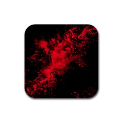 Red Smoke Rubber Coaster (square)  by berwies