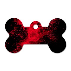 Red Smoke Dog Tag Bone (two Sides) by berwies