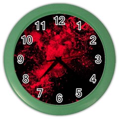 Red Smoke Color Wall Clocks by berwies