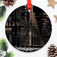 Blacktechnology Circuit Board Electronic Computer Ornament (round) by BangZart