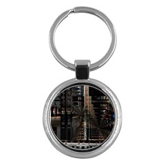 Blacktechnology Circuit Board Electronic Computer Key Chains (round) 