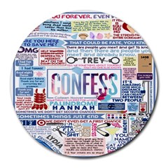 Book Collage Based On Confess Round Mousepads