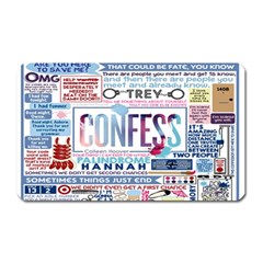 Book Collage Based On Confess Magnet (rectangular)