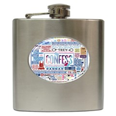 Book Collage Based On Confess Hip Flask (6 Oz) by BangZart