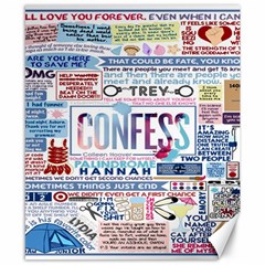 Book Collage Based On Confess Canvas 8  X 10  by BangZart