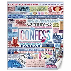 Book Collage Based On Confess Canvas 16  X 20   by BangZart