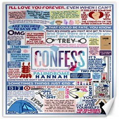 Book Collage Based On Confess Canvas 20  X 20   by BangZart