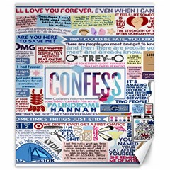 Book Collage Based On Confess Canvas 20  X 24   by BangZart