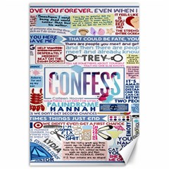 Book Collage Based On Confess Canvas 24  X 36  by BangZart