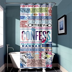 Book Collage Based On Confess Shower Curtain 36  X 72  (stall)  by BangZart