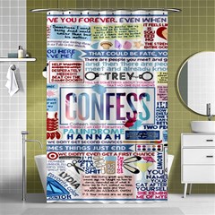 Book Collage Based On Confess Shower Curtain 48  X 72  (small) 