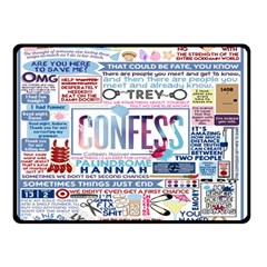 Book Collage Based On Confess Double Sided Fleece Blanket (small) 