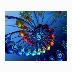 Top Peacock Feathers Small Glasses Cloth (2-side) by BangZart