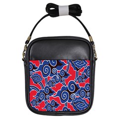 Batik Background Vector Girls Sling Bags