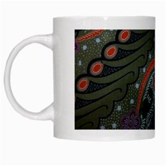 Batik Art Pattern  White Mugs