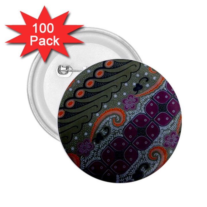 Batik Art Pattern  2.25  Buttons (100 pack) 