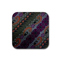 Batik Art Pattern  Rubber Coaster (square)  by BangZart