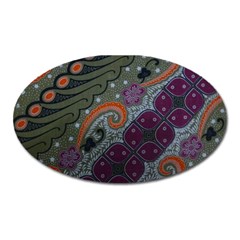 Batik Art Pattern  Oval Magnet