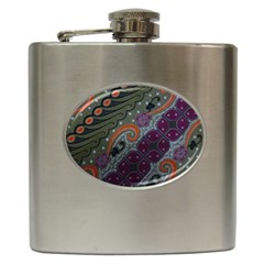 Batik Art Pattern  Hip Flask (6 Oz) by BangZart