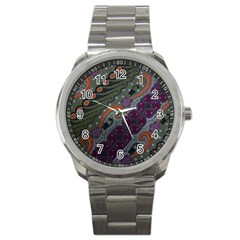 Batik Art Pattern  Sport Metal Watch by BangZart