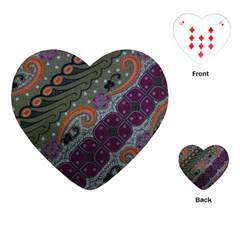 Batik Art Pattern  Playing Cards (heart) 