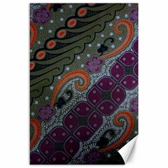 Batik Art Pattern  Canvas 24  X 36  by BangZart