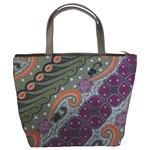 Batik Art Pattern  Bucket Bags Back