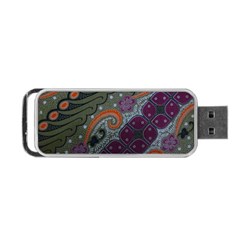 Batik Art Pattern  Portable Usb Flash (one Side) by BangZart