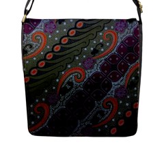 Batik Art Pattern  Flap Messenger Bag (l) 