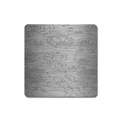 Embossed Rose Pattern Square Magnet