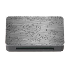 Embossed Rose Pattern Memory Card Reader With Cf by BangZart