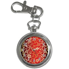 Golden Swirls Floral Pattern Key Chain Watches by BangZart