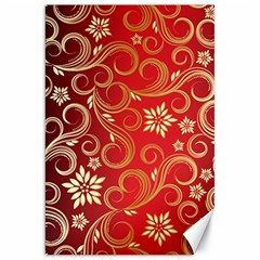 Golden Swirls Floral Pattern Canvas 20  X 30   by BangZart