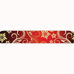 Golden Swirls Floral Pattern Small Bar Mats by BangZart