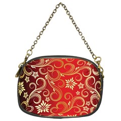 Golden Swirls Floral Pattern Chain Purses (one Side)  by BangZart