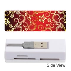 Golden Swirls Floral Pattern Memory Card Reader (stick)  by BangZart