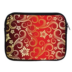 Golden Swirls Floral Pattern Apple Ipad 2/3/4 Zipper Cases by BangZart