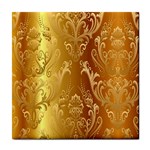 Golden Pattern Vintage Gradient Vector Tile Coasters Front