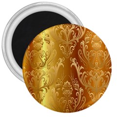 Golden Pattern Vintage Gradient Vector 3  Magnets by BangZart