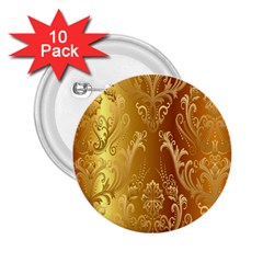 Golden Pattern Vintage Gradient Vector 2 25  Buttons (10 Pack) 