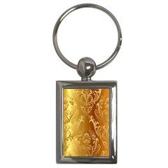 Golden Pattern Vintage Gradient Vector Key Chains (rectangle)  by BangZart