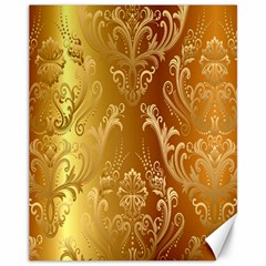 Golden Pattern Vintage Gradient Vector Canvas 11  X 14   by BangZart