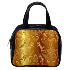 Golden Pattern Vintage Gradient Vector Classic Handbags (one Side) by BangZart