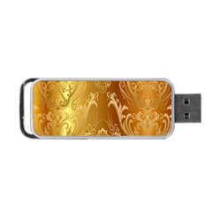 Golden Pattern Vintage Gradient Vector Portable Usb Flash (one Side)