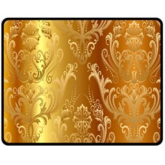 Golden Pattern Vintage Gradient Vector Double Sided Fleece Blanket (medium)  by BangZart