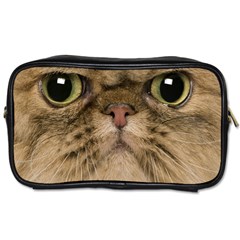 Cute Persian Catface In Closeup Toiletries Bags