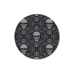 Dark Horror Skulls Pattern Magnet 3  (round) by BangZart