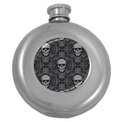 Dark Horror Skulls Pattern Round Hip Flask (5 Oz) by BangZart